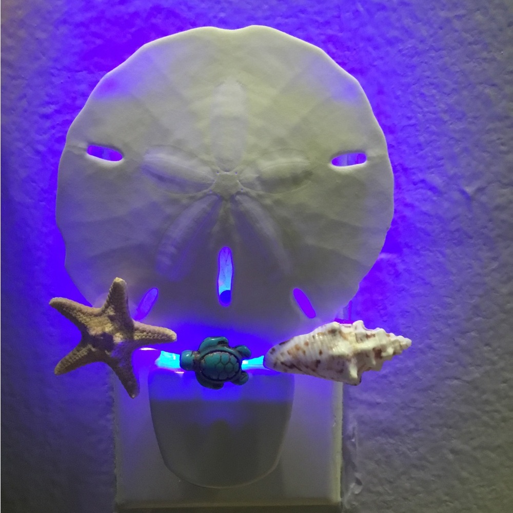 Ocean Blue LED Nightlight Coastal Collection Beach Cottage lights